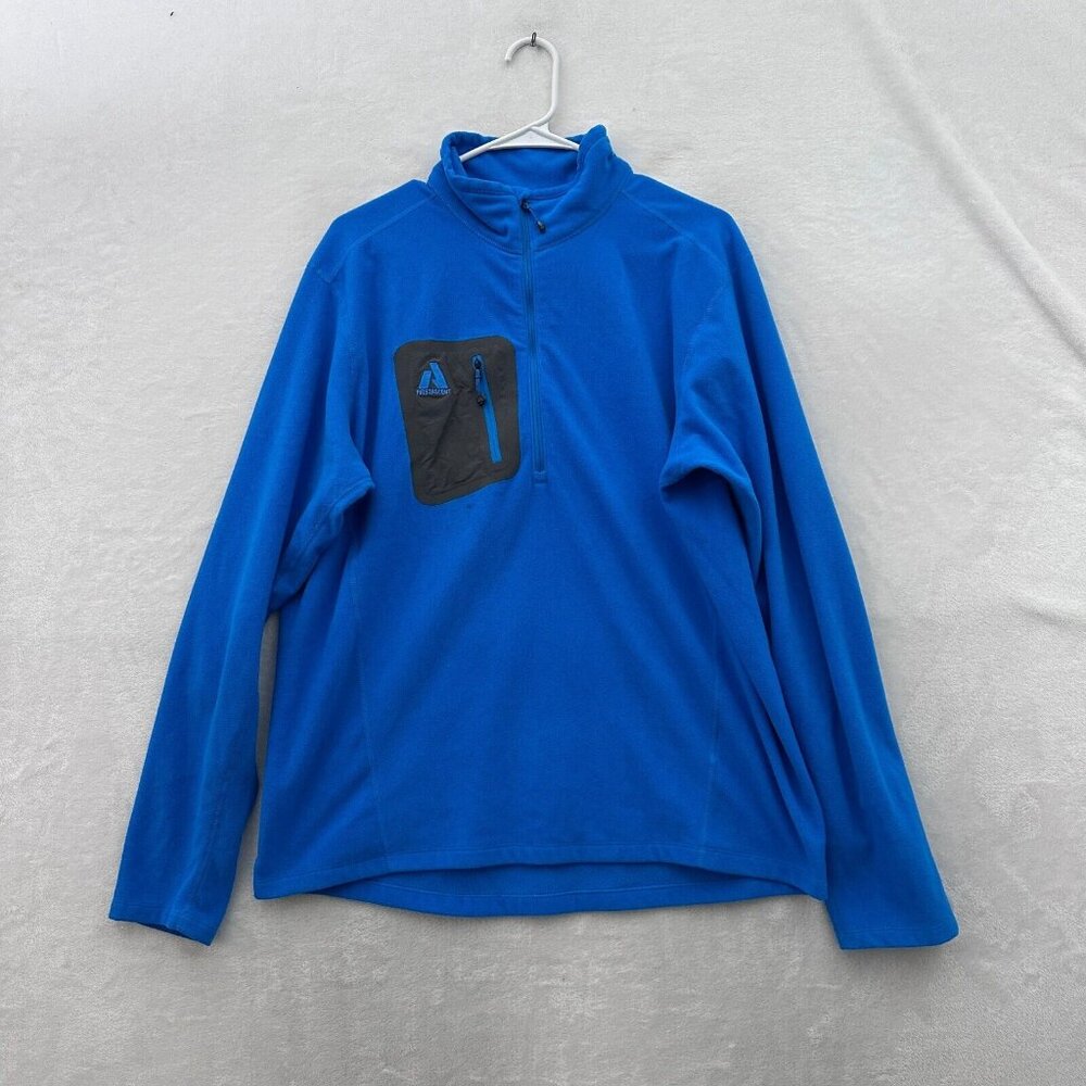 Eddie Bauer Jacket Mens L Bule Half Zip First Ascent Fleec Lightweight Pullover
